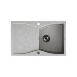 Zlew granitowy 1 komorowy MOLOKIN z ociekaczem 50x80cm z syfonem